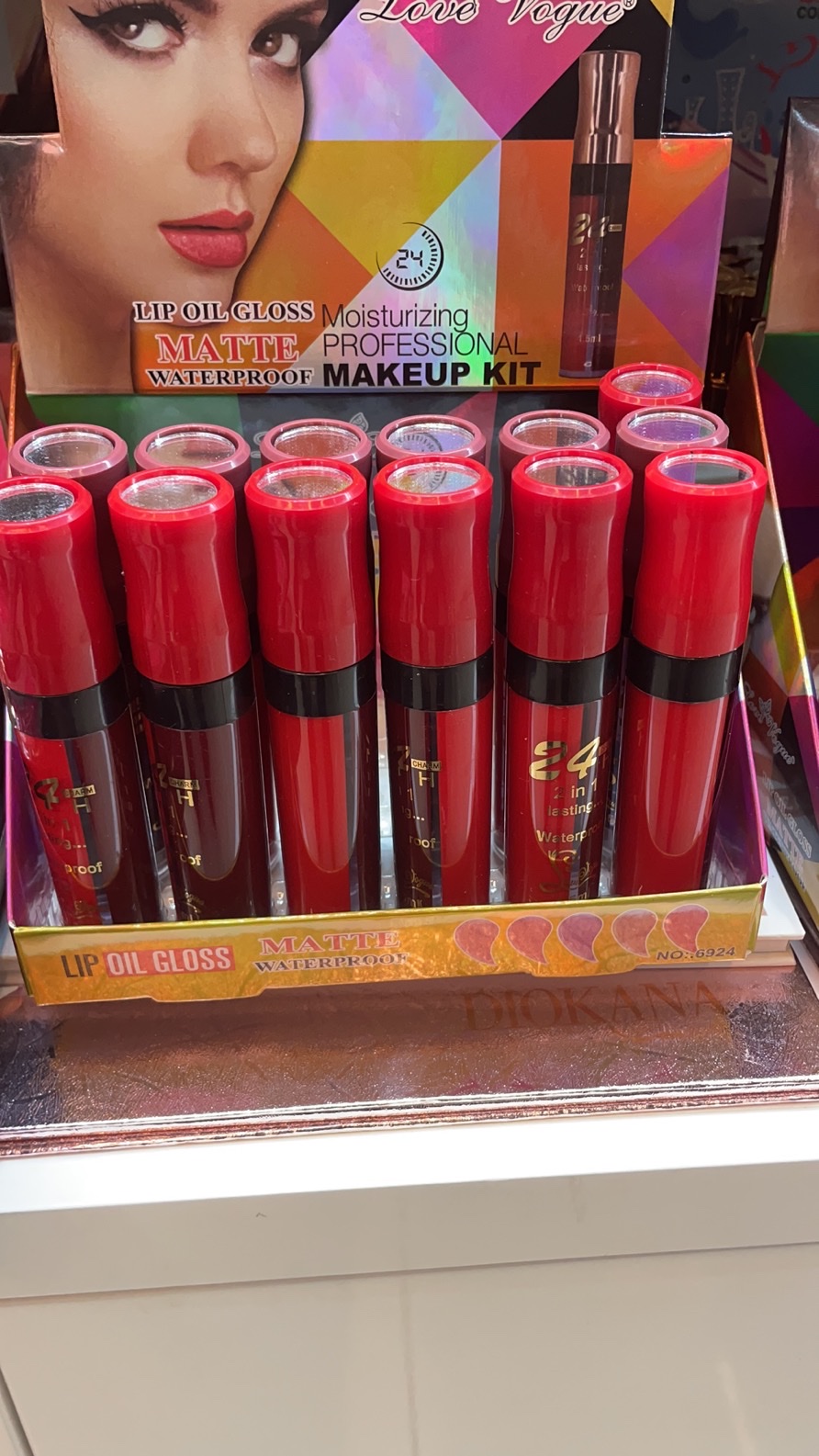 24 Two-Color Non-Stick Cup Lip Gloss Multi-Color Choice Lasting Lipstick Lip Makeup Specification drawing