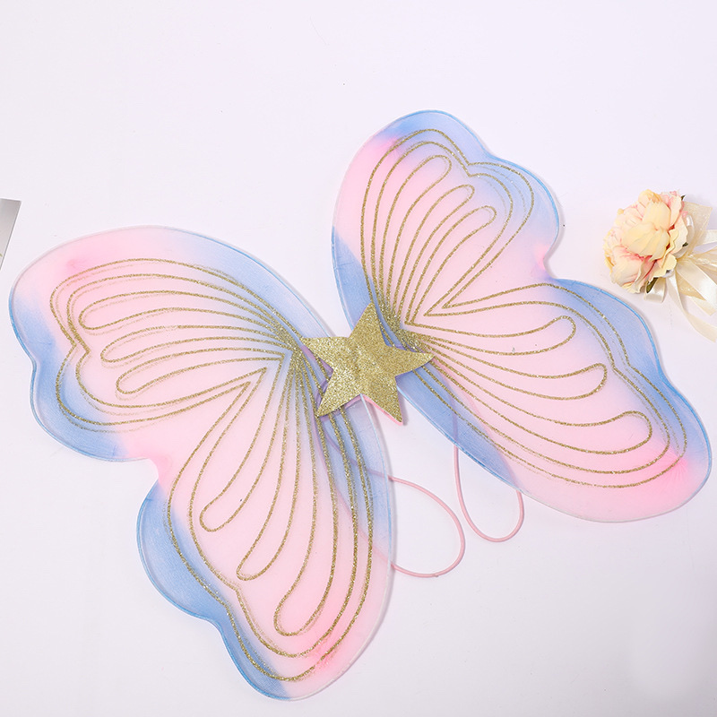 Pink Blue butterfly wings Fairy wings Fairy wings Children's party supplies