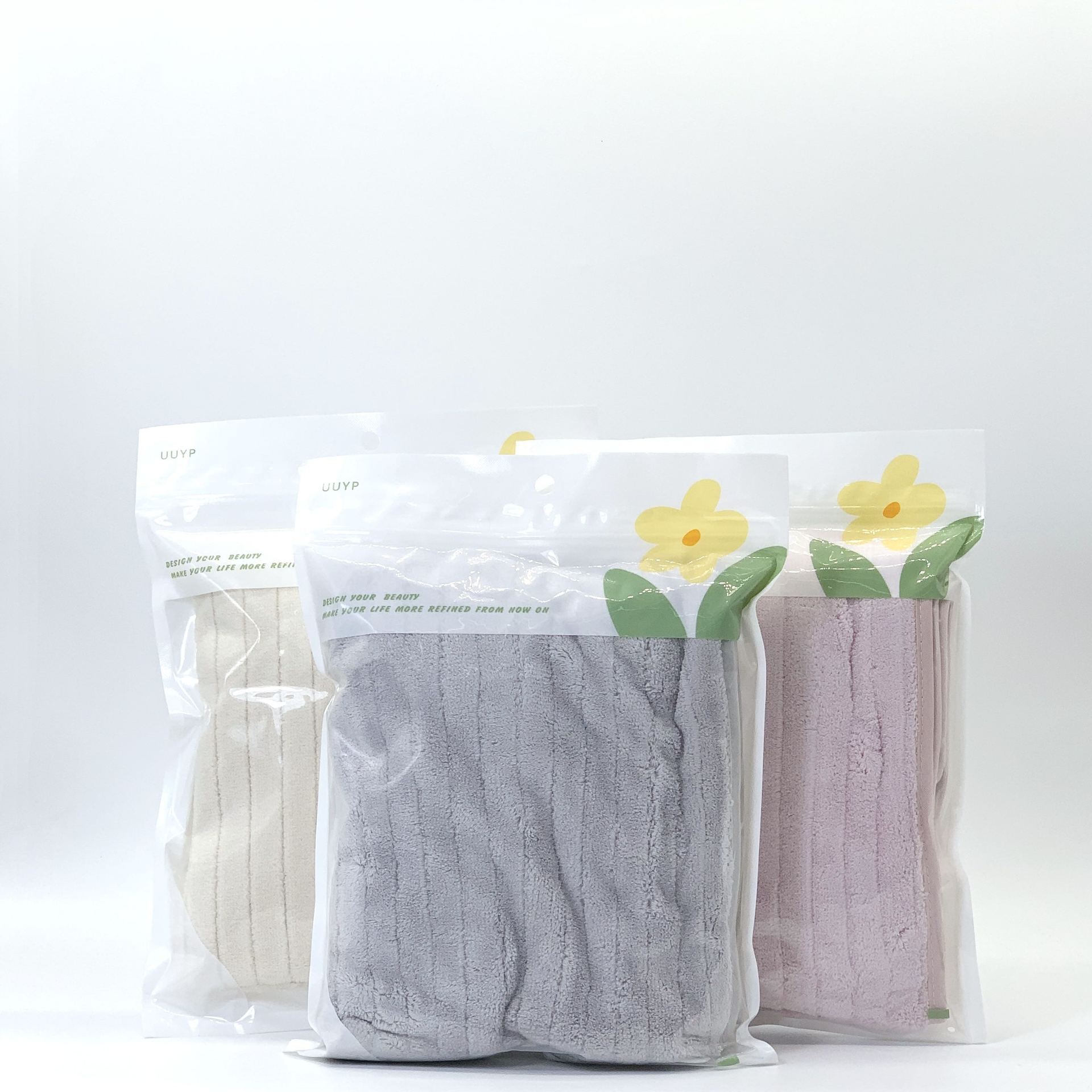 Weekend Garden Series Plain dry Hair Cap Wash hair towel Dry hair towel