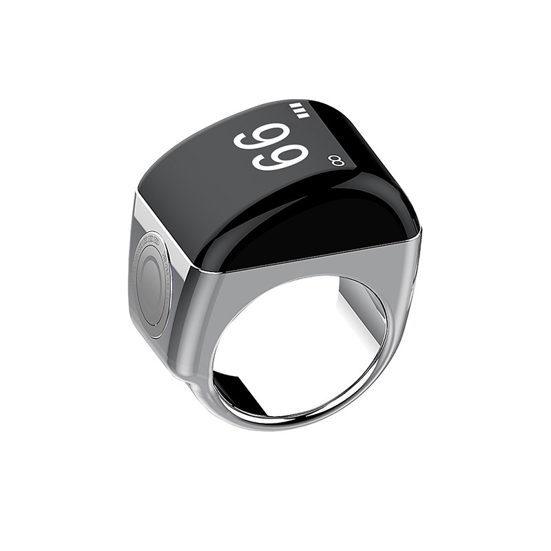 Arabic Smart Ring QB702 azan Clock app controls Bluetooth prayer counter