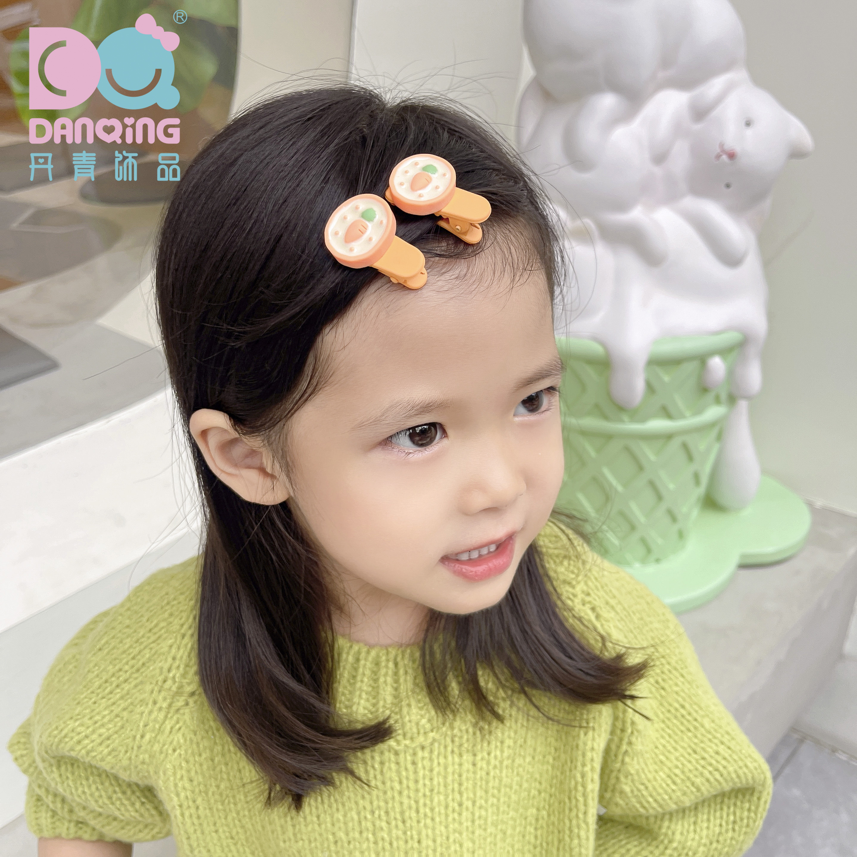 Internet celebrity baby handmade broken hair style all wrapped fabric hair cord leather band not hurt hair cute hair clip baby girl hair accessories Children hair clip Hair clip cartoon hair flower girl super cute thumbnail