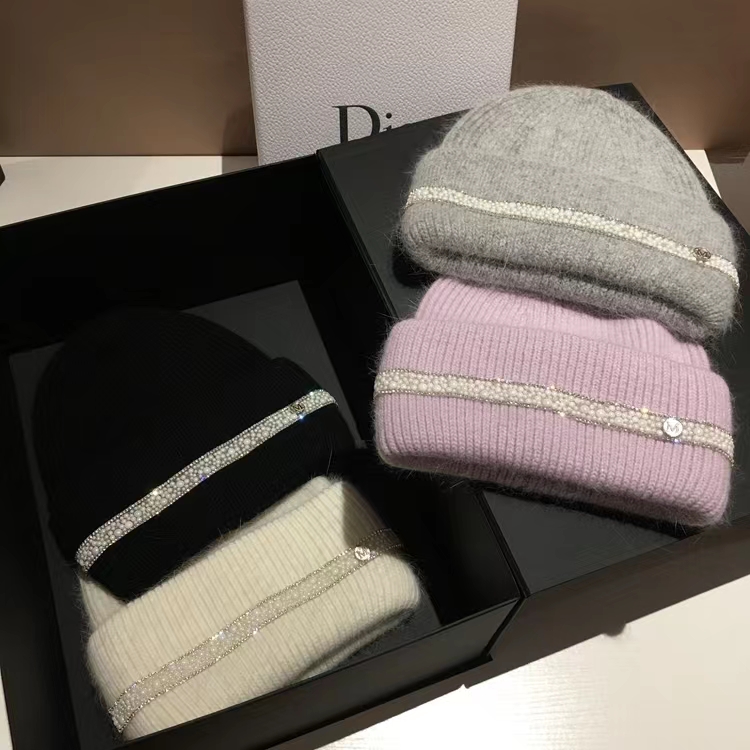 Diamond Belt Pure Wool Knitted Hat Classic E-Commerce Explosion