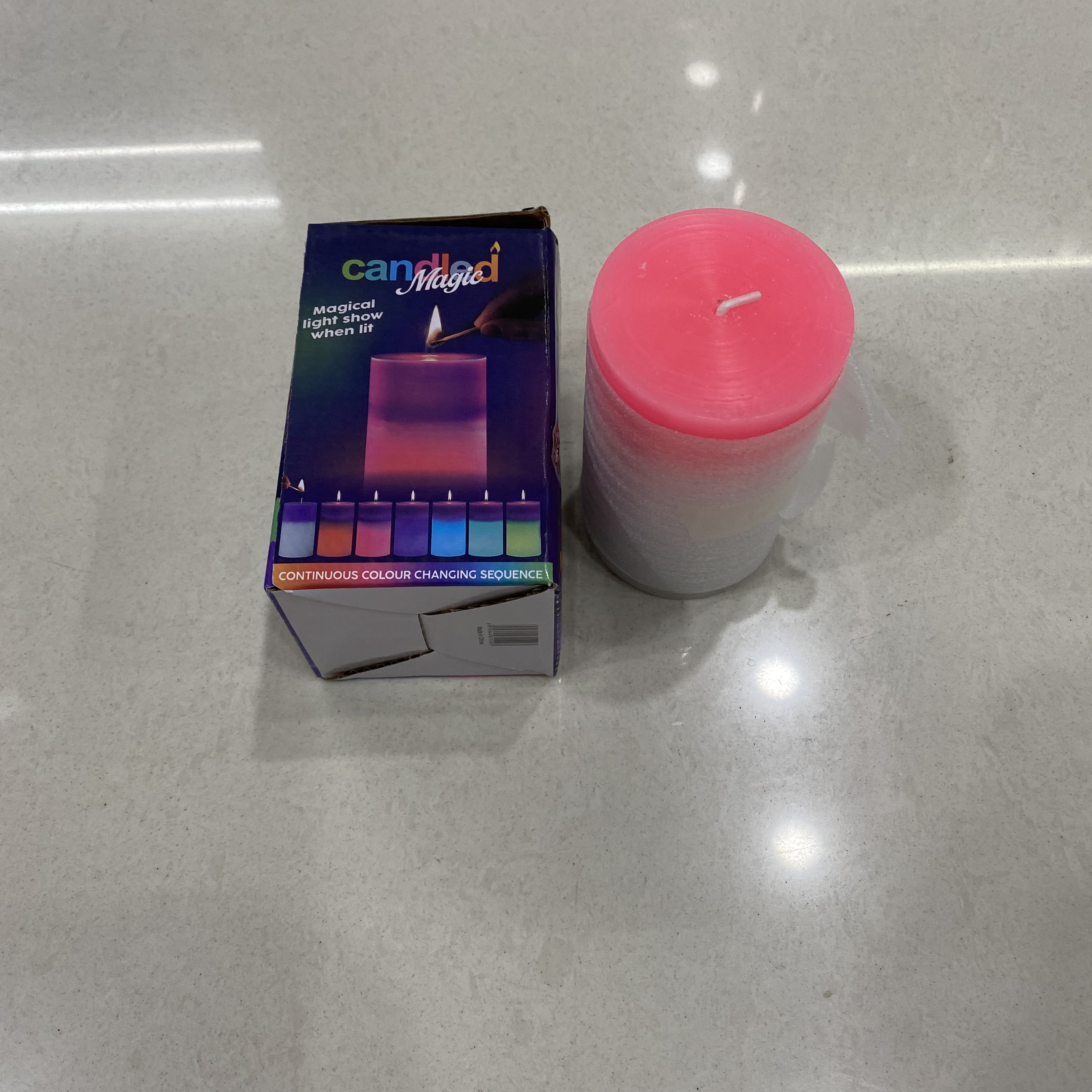 Thermal response multicoloured candle lamp