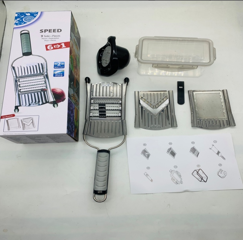 Grater Stainless steel wire cutter 3-in-1 three-blade replaceable vegetable cutter Application Scenario