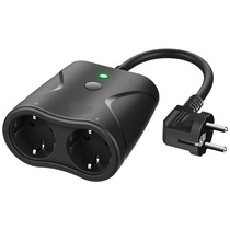Outdoor smart Power outlet Garden plug with dual socket Graffiti remote control timing switch Eurogauge strip plug
