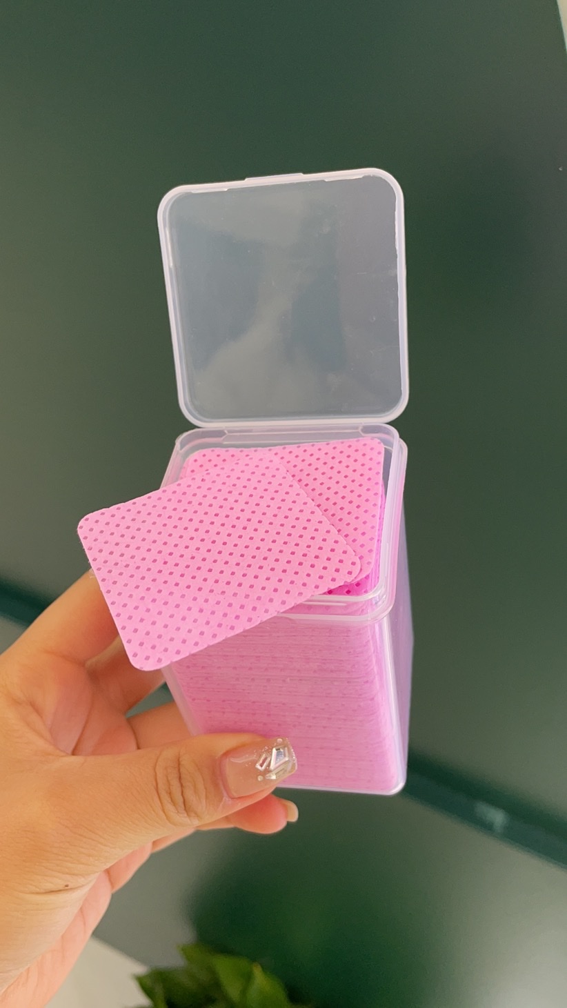 200 Pieces Of Box Cleaning Cotton Sheet Pink White Can Be Attached Logo Can Be Customized details Picture
