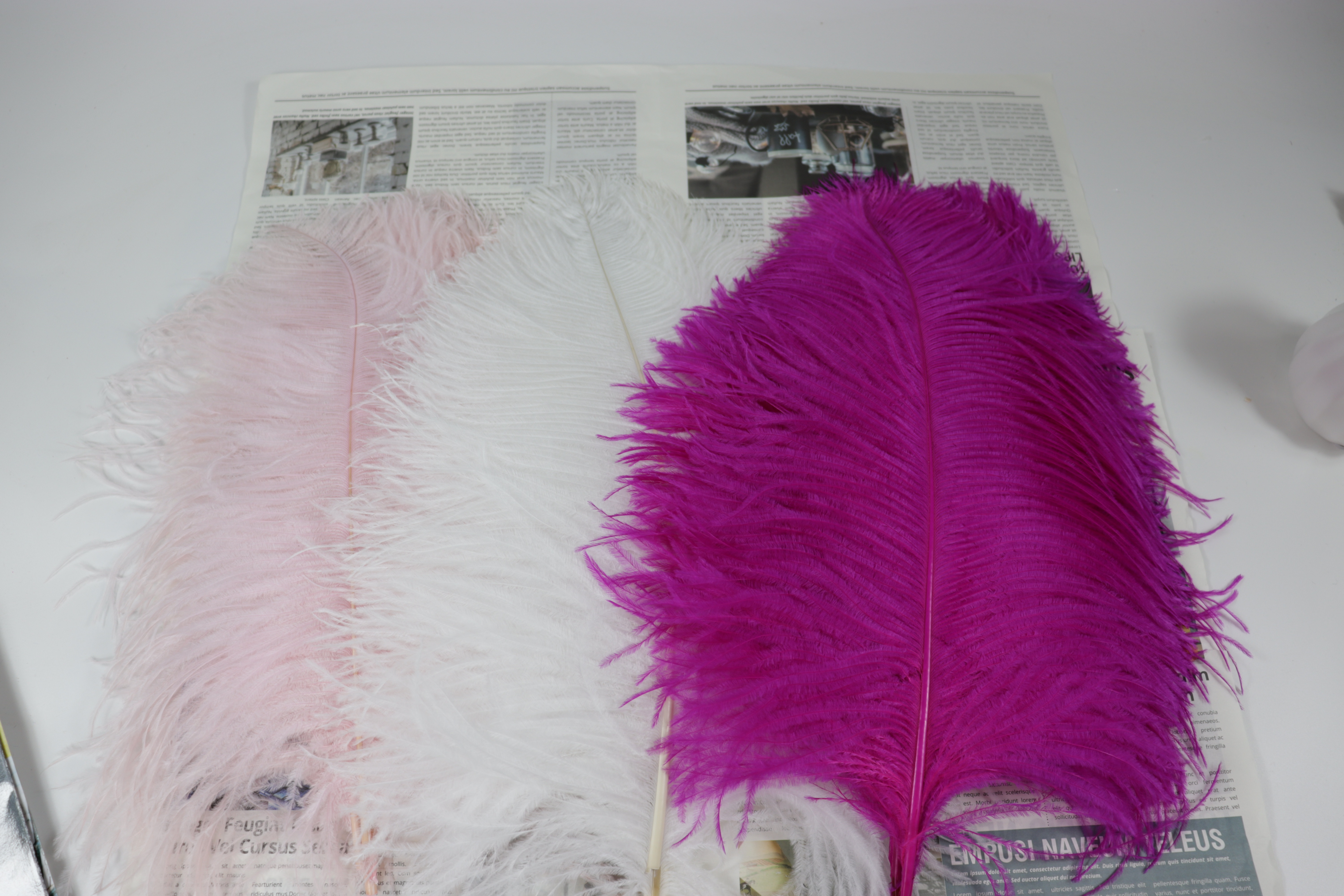 Diy Wedding Decoration Clothing Shooting Props Colorful Ostrich Hair Whole Thick Rod 40~45Cm Color Optional Application Scenario