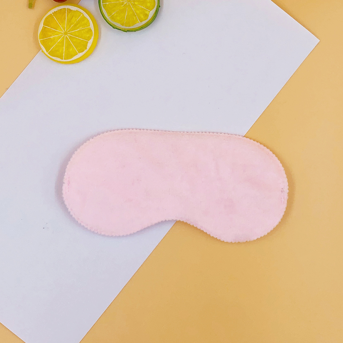 Off-the-shelf eye mask Pink plush solid color eye mask Student sleep eye mask Breathable shade embroidered eye mask Plush eye mask soft and comfortable for both men and women eye mask can be customized manufacturers customized proof order production thumbnail