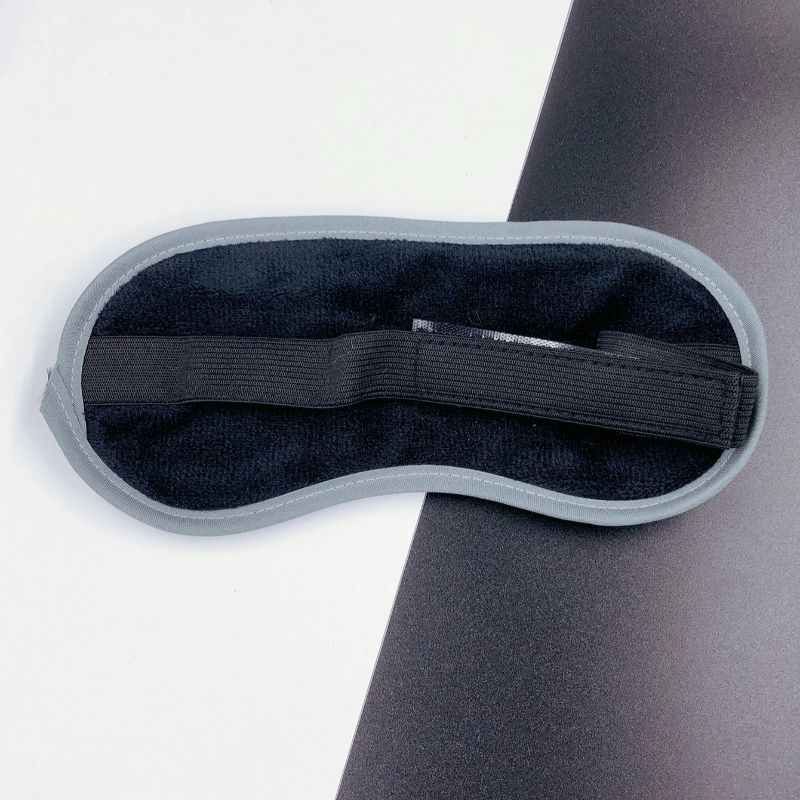 现货护眼罩灰色魔术贴眼罩学生睡眠眼罩透气遮光绣花眼罩毛绒眼罩柔软舒适男女通用护眼眼罩可定制厂家定制来稿打样订单生产均可详情2