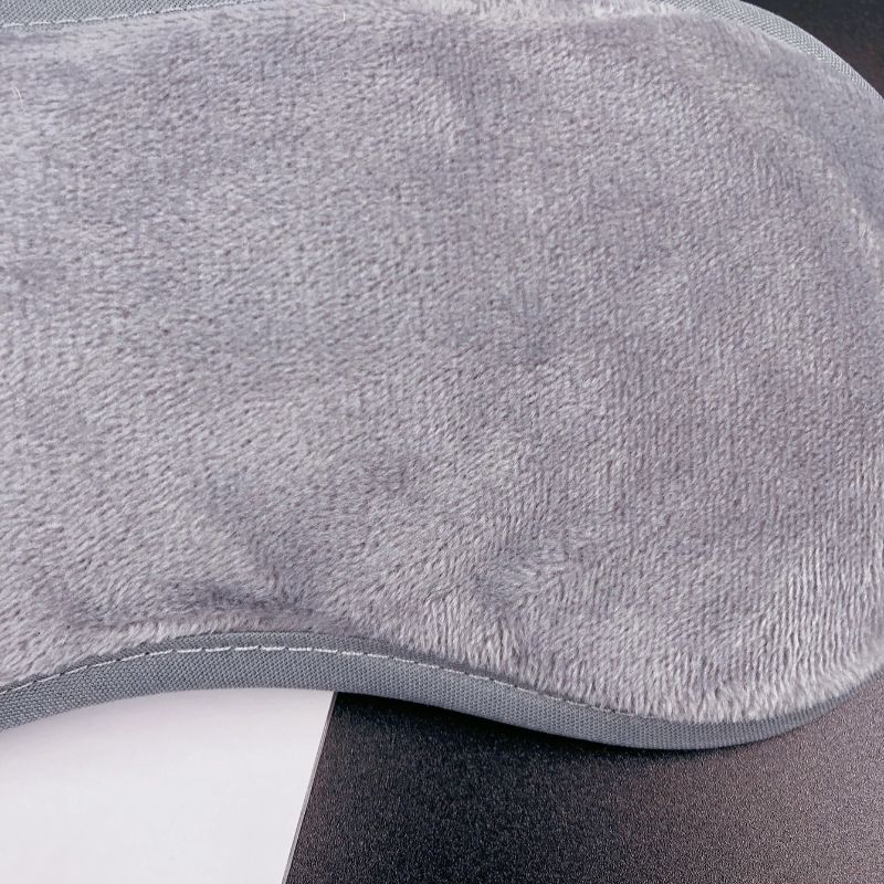 现货护眼罩灰色魔术贴眼罩学生睡眠眼罩透气遮光绣花眼罩毛绒眼罩柔软舒适男女通用护眼眼罩可定制厂家定制来稿打样订单生产均可详情3