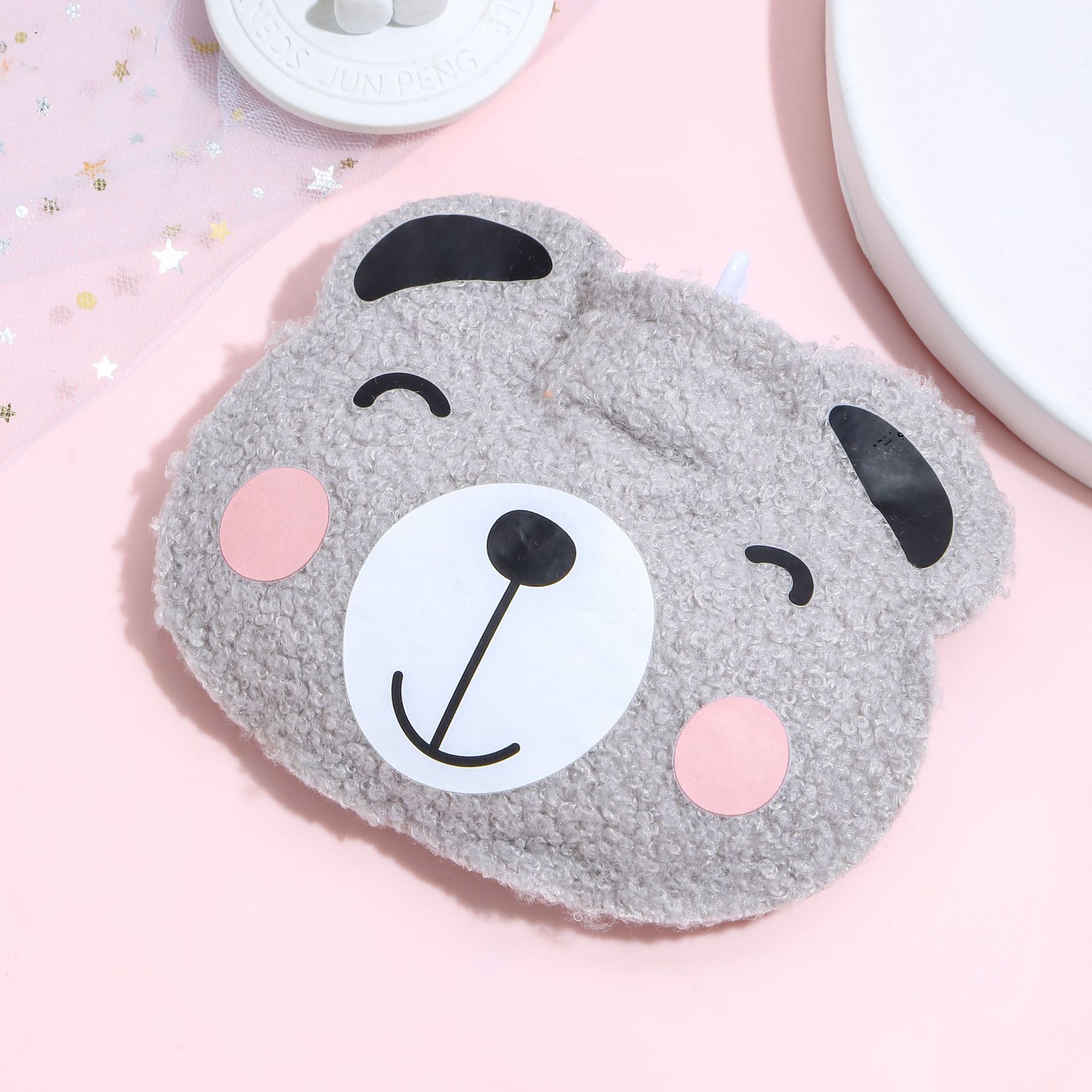 Mini Portable Warm Water Bag New Cartoon Water Hot Water Bag Pvc Explosive Plush Hand Warmer Treasure Cute Warm Baby Students Warm Hand Hot Water Bag Plush Small Hot Water Bag Specification drawing