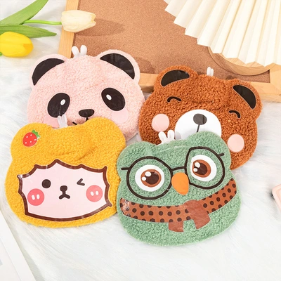 Mini Portable Warm Water Bag New Cartoon Water Hot Water Bag Pvc Explosive Plush Hand Warmer Treasure Cute Warm Baby Students Warm Hand Hot Water Bag Plush Small Hot Water Bag