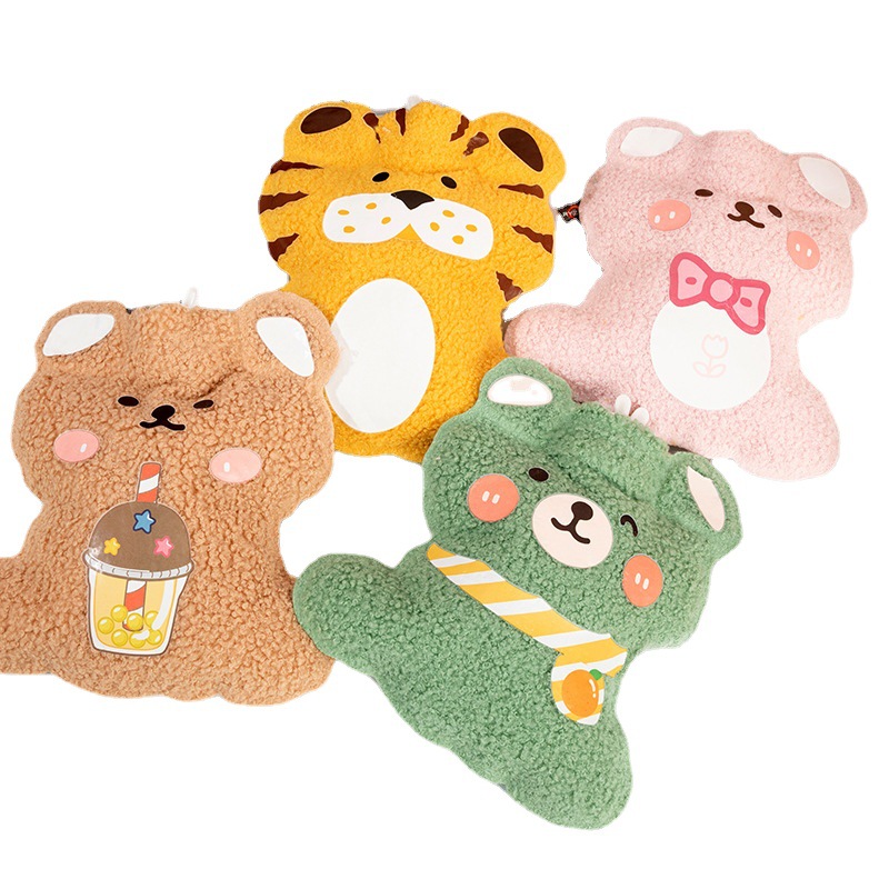 Mini Portable Warm Water Bag New Cartoon Water Hot Water Bag Pvc Explosive Plush Hand Warmer Treasure Cute Warm Baby Students Warm Hand Hot Water Bag Plush Hot Water Bag Application Scenario