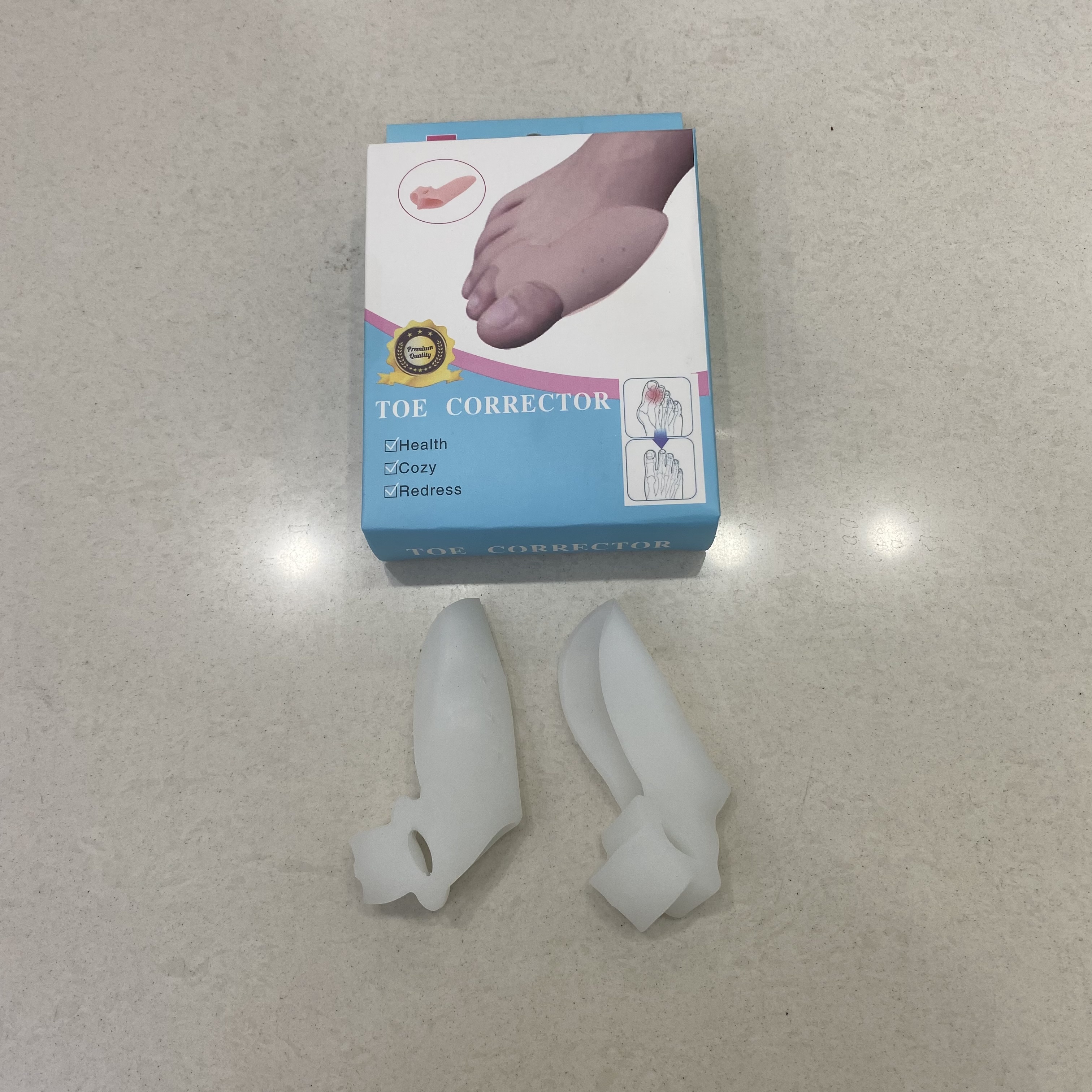 Toe corrector toe splitter silicone toe splitter toe thumb anti-wear foot toe splitter set back follow stick