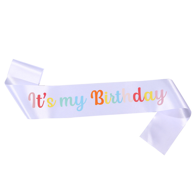 2022 new rainbow for its my birthday Girl Shoulder strap Ceremonial belt party decoration thumbnail