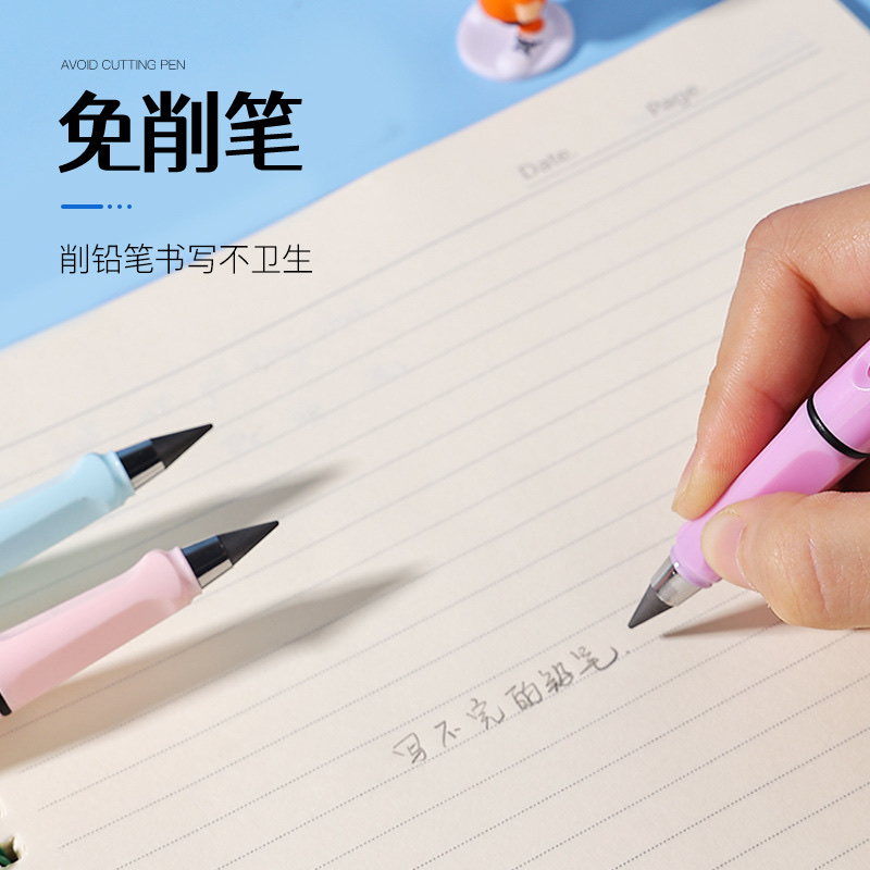 Black Tech Eternal Pencil No Sharpening Pencil Student Upright Pencil Not Easy To Break Lead Writing Smooth Durable Hb School Supplies details Picture