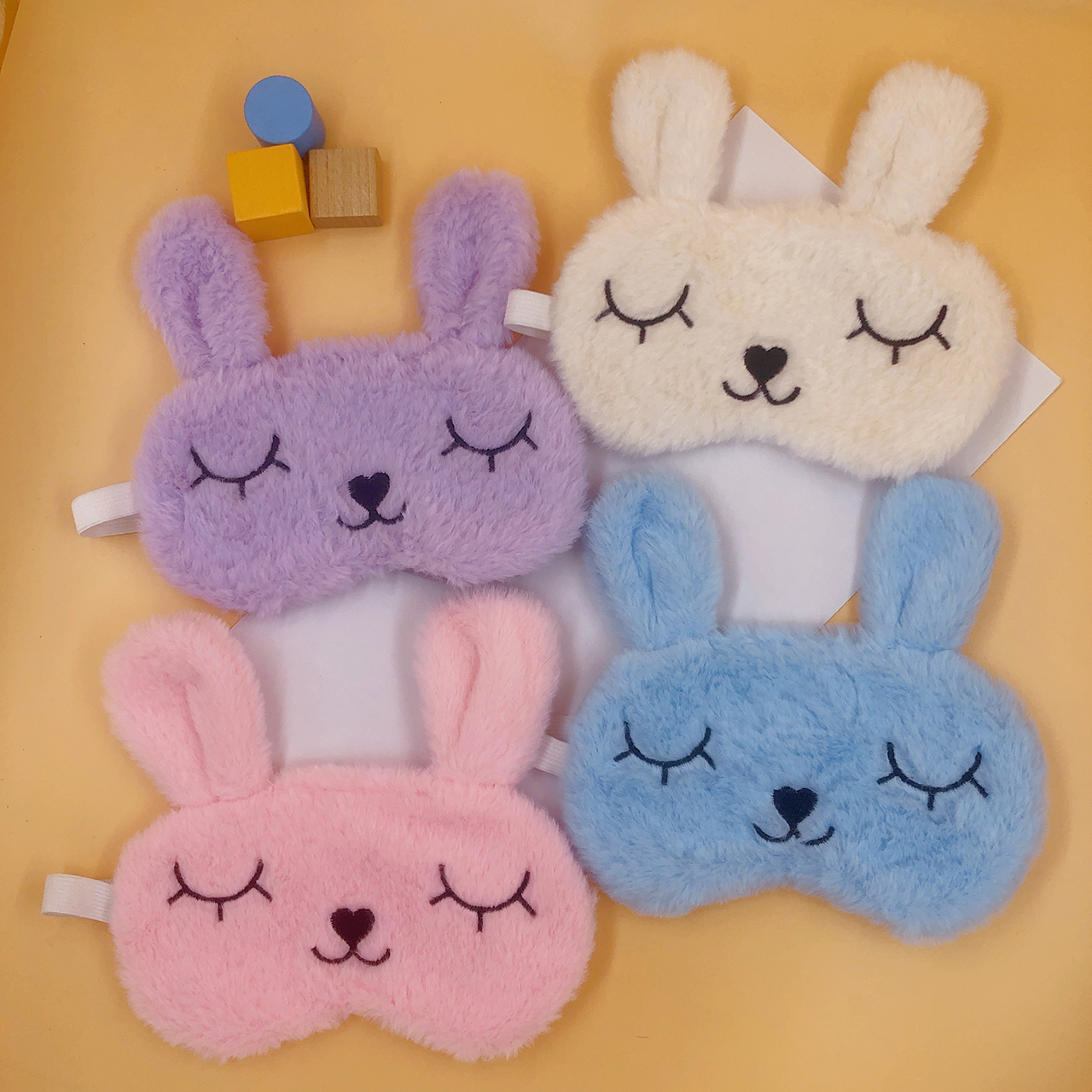 现货护眼罩小兔子可爱眼罩学生睡眠眼罩透气遮光绣花眼罩毛绒眼罩柔软舒适男女通用护眼眼罩可定制厂家定制来稿打样订单生产均可详情2