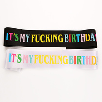 birthday Party Shoulder Strap Etiquette Birthday Party accessories with European and American personality colorful belt