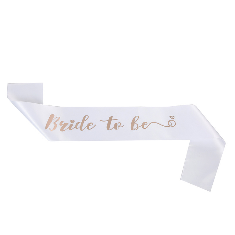 European and American new wedding party bride sash bride to be ceremonial with gold bride sash belt