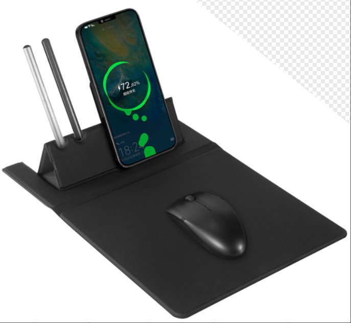 Wireless Charger Folding Mobile Phone Stand Office Home Quick Charge Mouse Pad Application Scenario