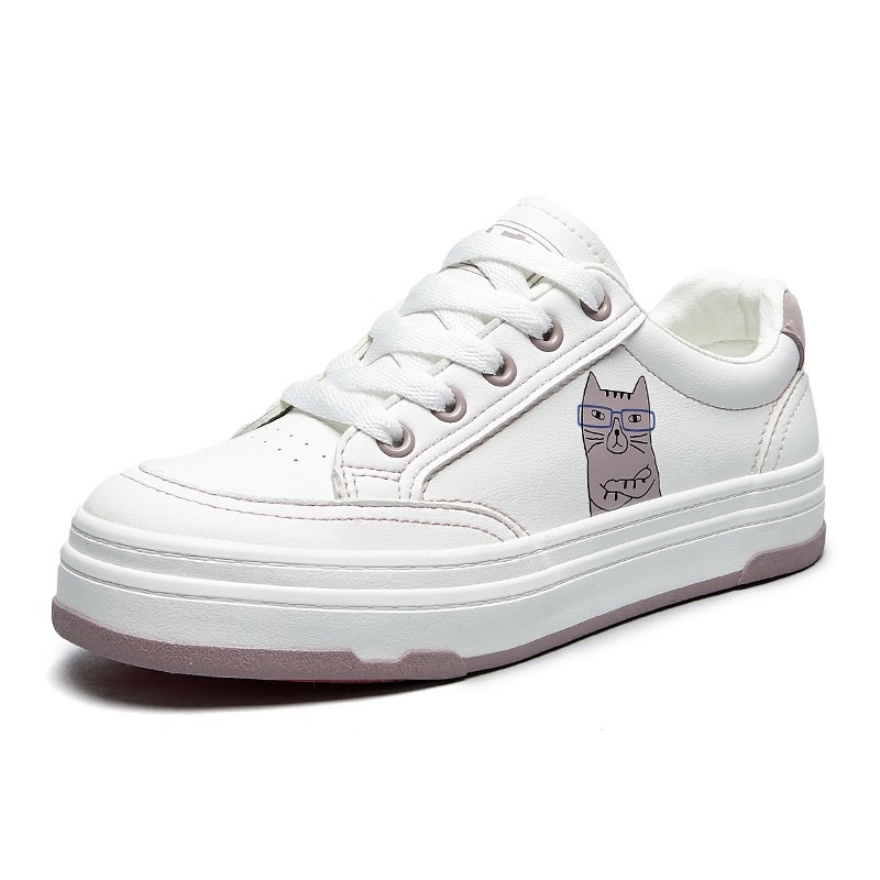 This cat fashion sports small white shoes burst casual board shoes spring new retro shoes women all the trend