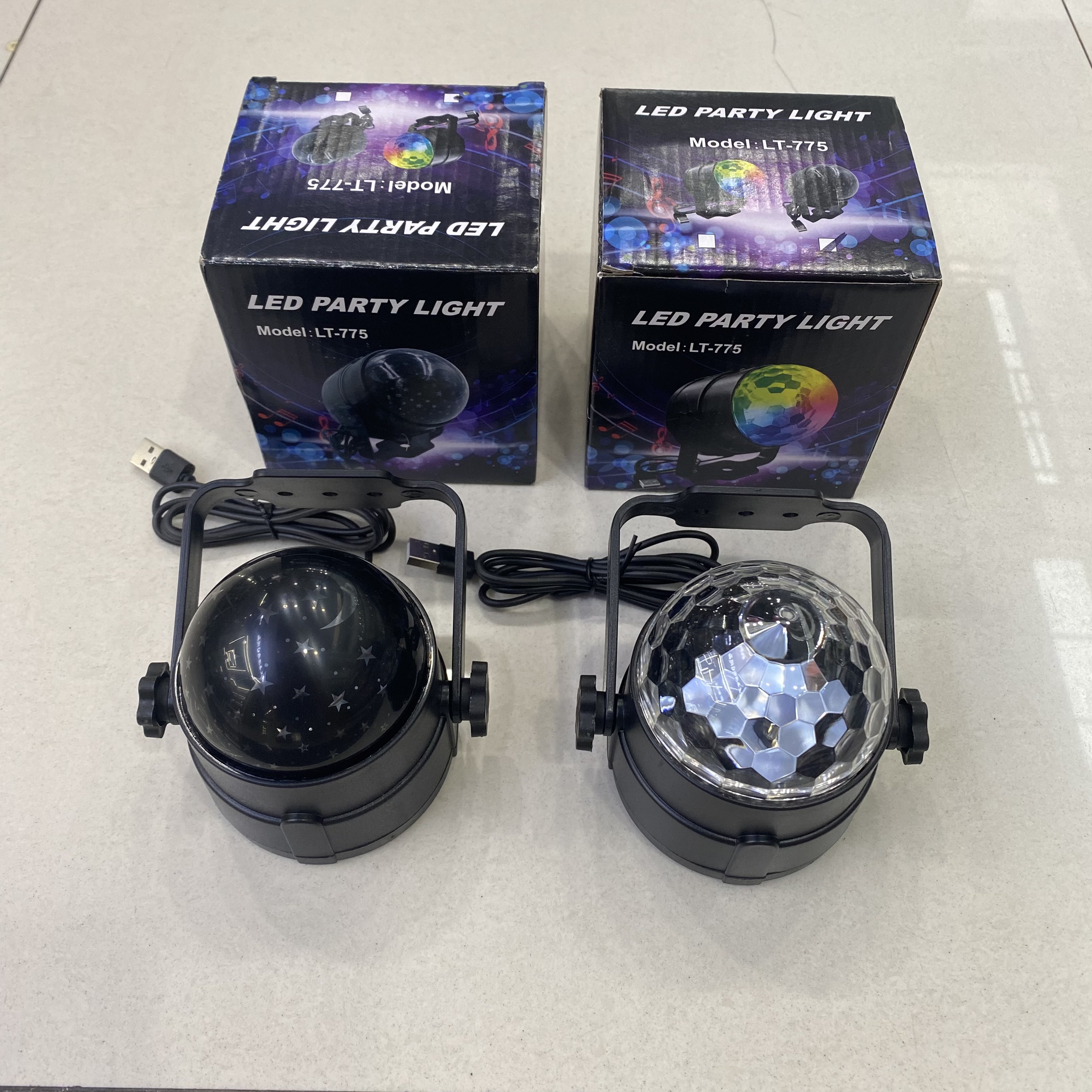 Magic ball lamp mini LED crystal magic ball lamp colorful burst flash projection lamp dance table lamp