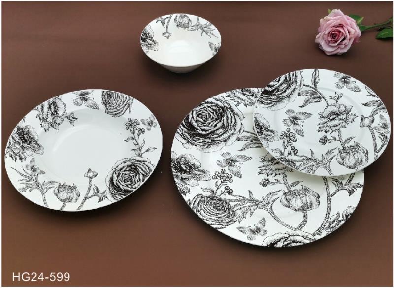 24-Head Ceramic Tableware Dgy24-599