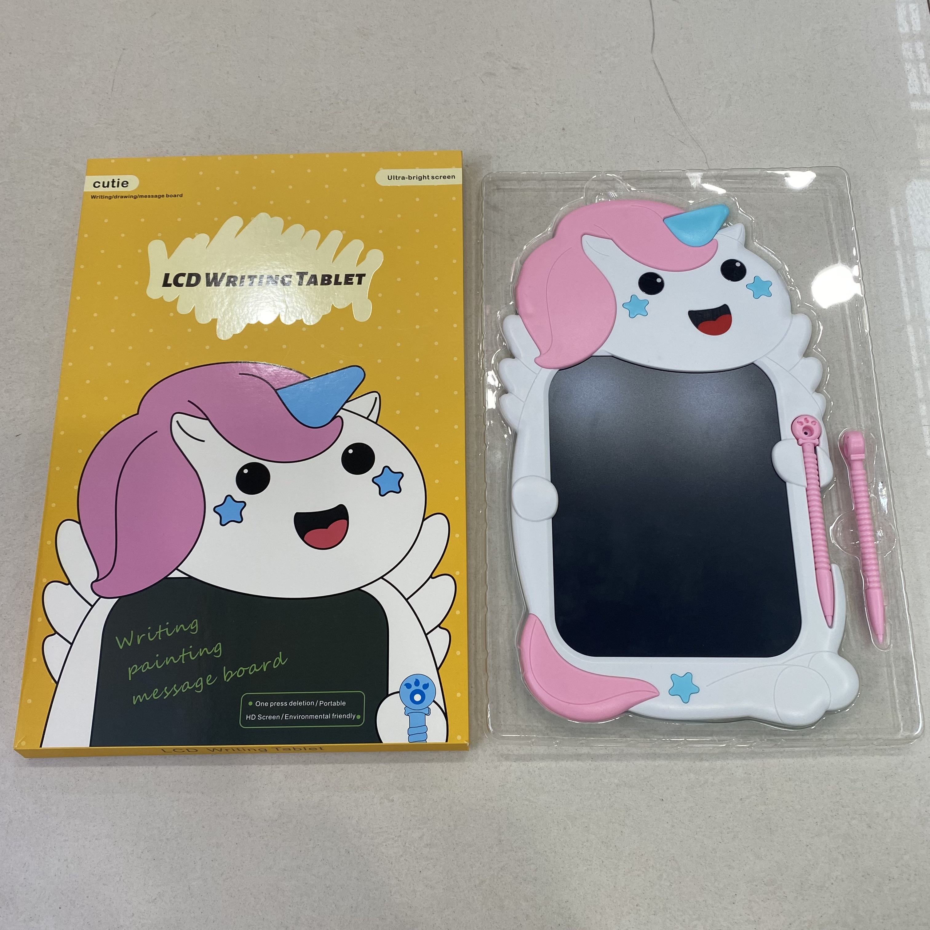 Unicorn LCD handwriting tablet children's drawing tablet Writing tablet student toy small blackboard graffiti drawing board