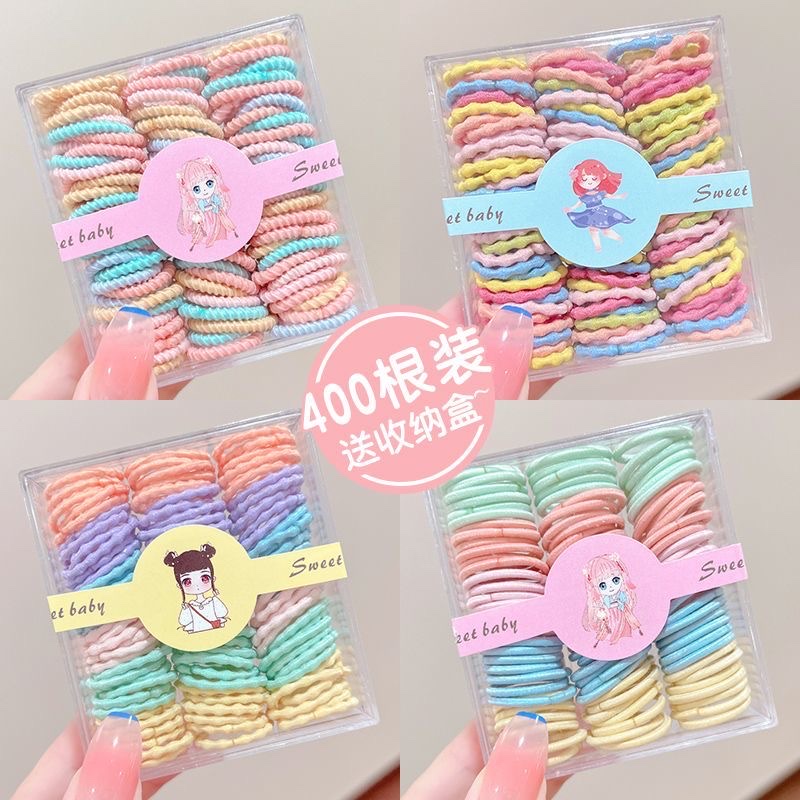 Baby Hair Red Rubber Band Does Not Hurt The Thumb Circle Cute Princess Small Rubber Band New Elastic Children's Hair Band Item Picture