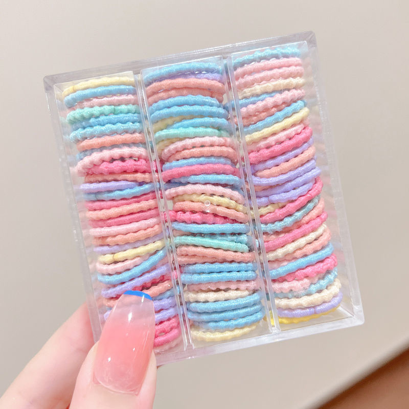 Baby Hair Red Rubber Band Does Not Hurt The Thumb Circle Cute Princess Small Rubber Band New Elastic Children's Hair Band Application Scenario