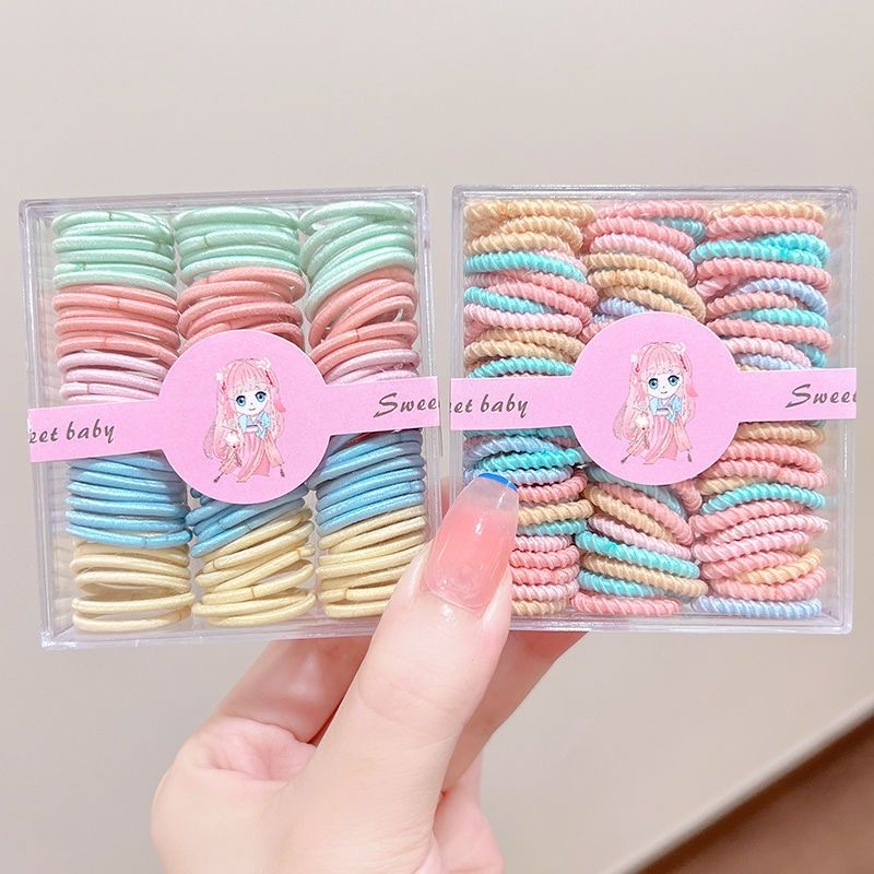 Baby Hair Red Rubber Band Does Not Hurt The Thumb Circle Cute Princess Small Rubber Band New Elastic Children's Hair Band