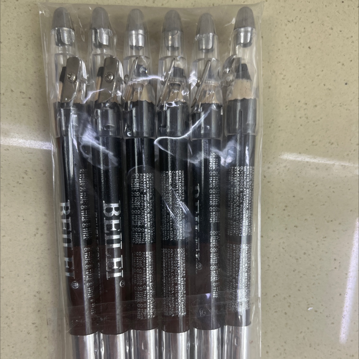 Eyebrow Pencil Knife With Aluminum Cap Dark Brown Black Multi-Color Eyebrow Pencil Cosmetic Supplies Eyebrow Pencil