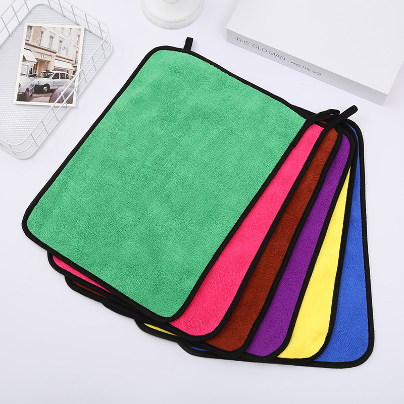 Double Side Wipe Towel Thickened Non-Stick Wool Absorbent Strong No Marks Wipe Cloth Car Wash Mop Floor details Picture