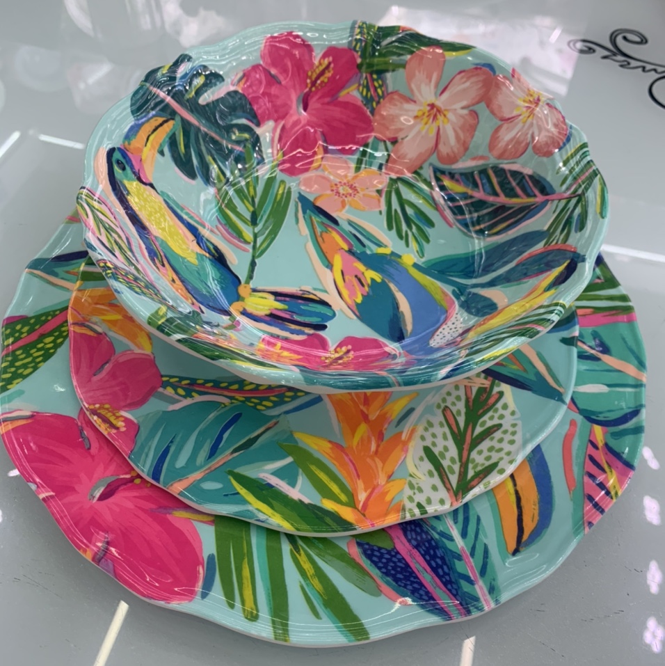 Wholesale housewares melamine dinnerware set camping