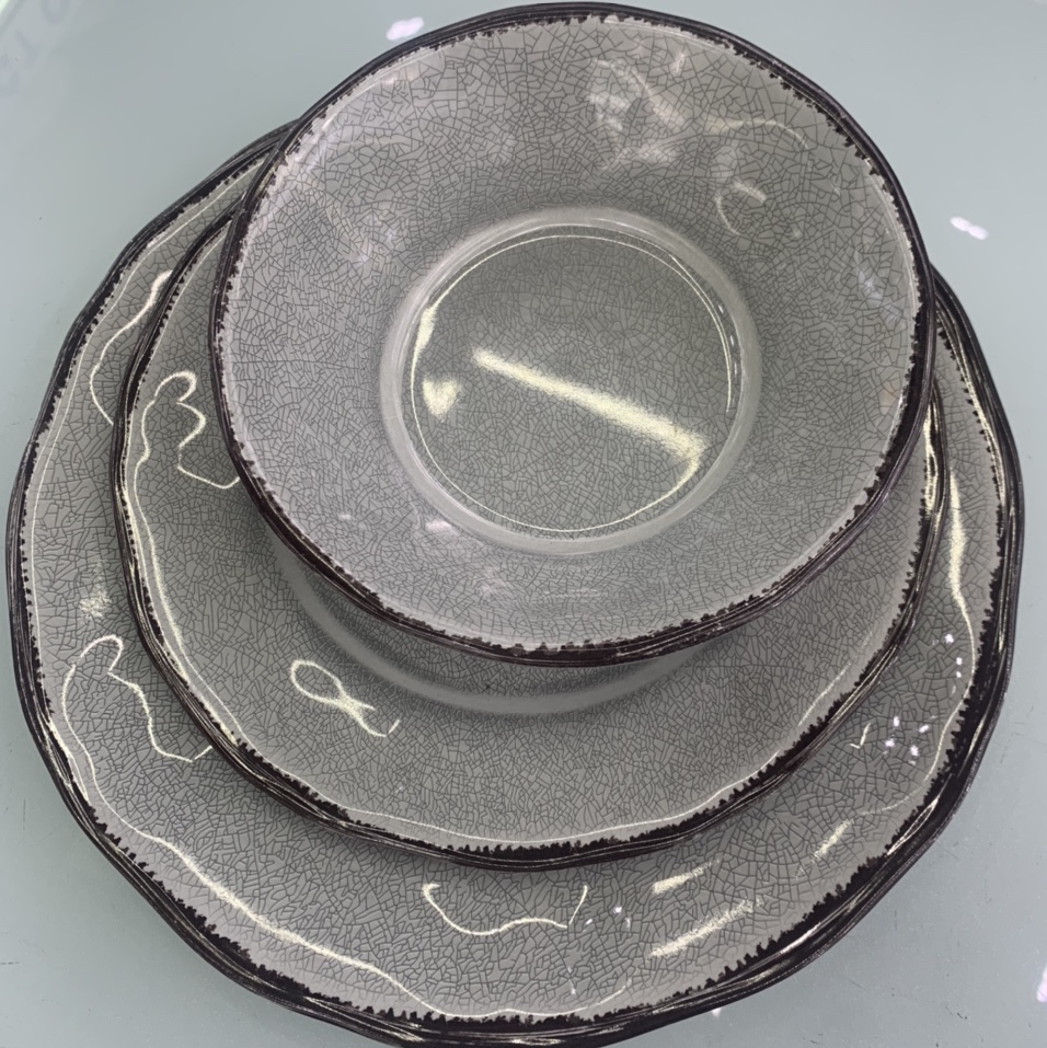 Customizable high-quality melamine western food plate bowl thumbnail