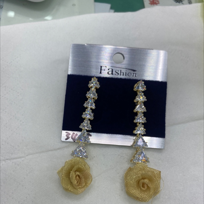 Louis: ODi jewelry 2023 network explosive jewelry, 20230005 zircon + accessories fashion earrings, exported to Europe, the United States and Southeast Asia and other countries, thumbnail