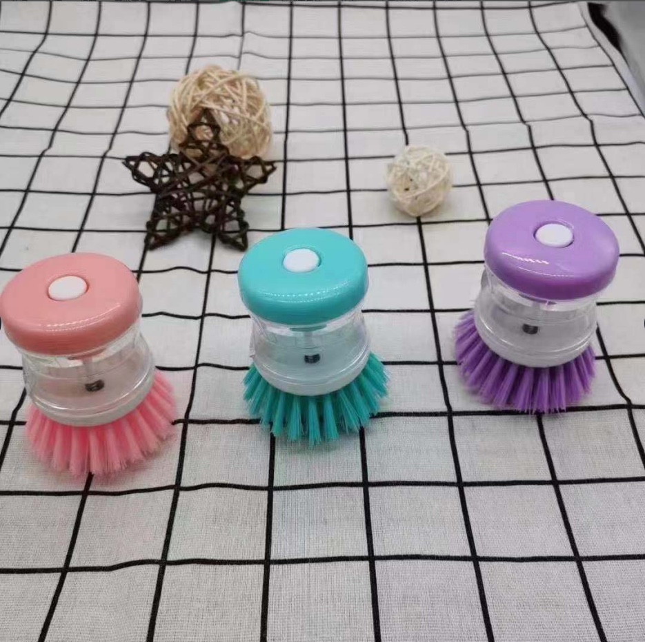 Liquid washing brush press type automatic liquid washing brush no oil does not hurt the pot decontamination cleaning brush
