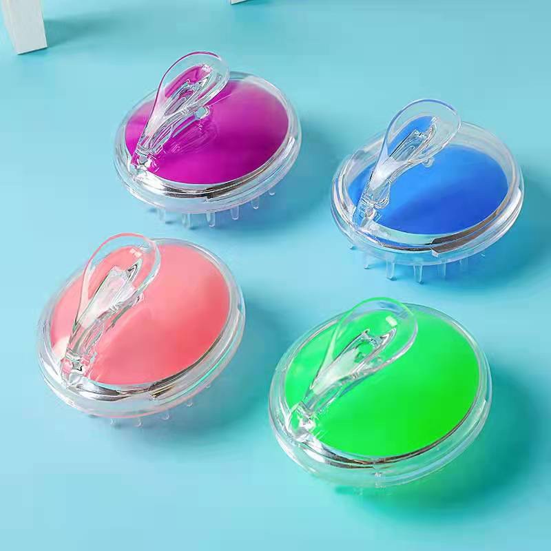 Clear Shampoo Brush Silicone Head Massage Brush Shampoo Hair Shampoo Skin Anti-Itch Magic