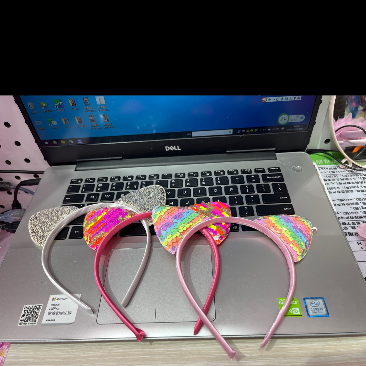 Glitter headband Hair accessories Children's party supplies colored ears thumbnail