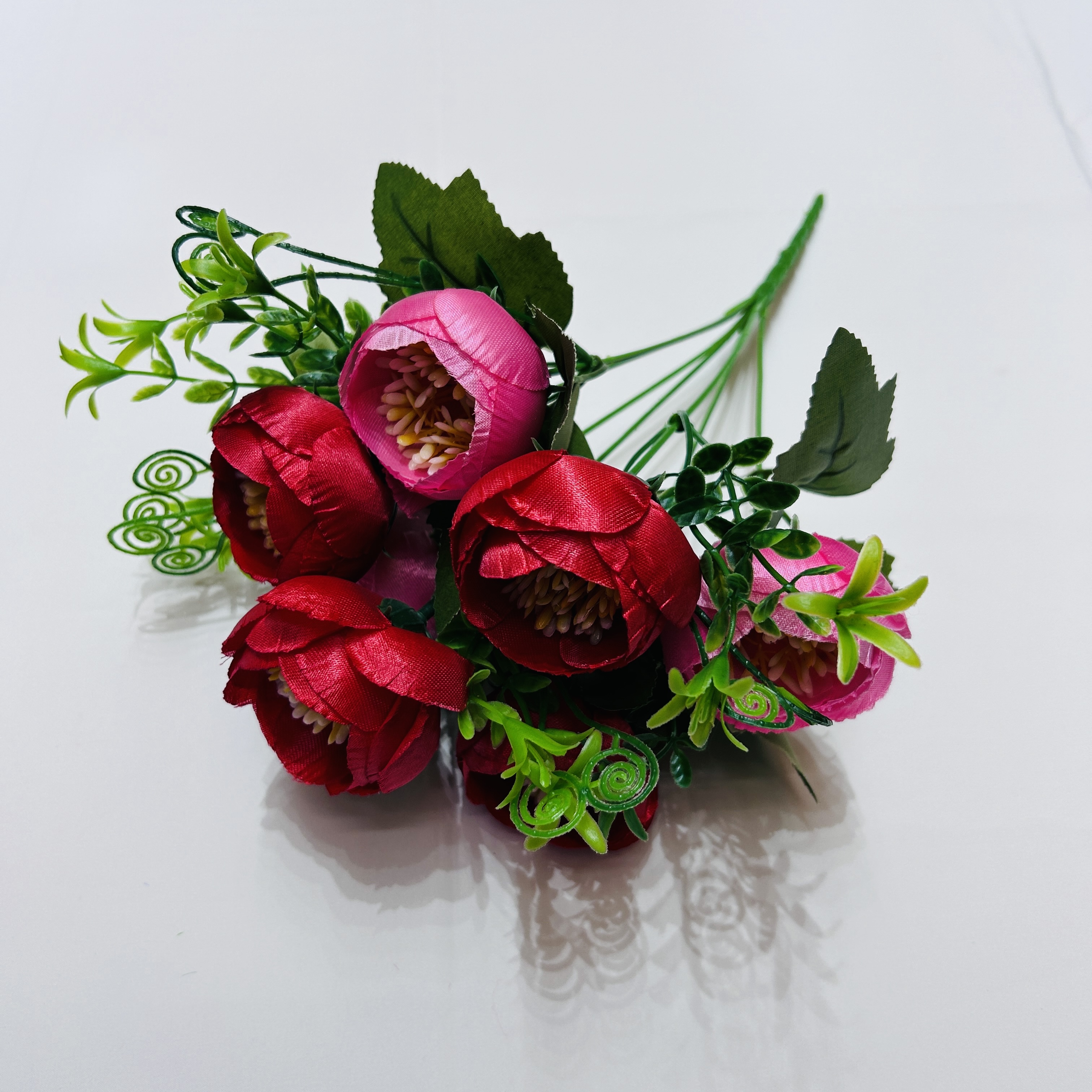 Bright Cloth Plastic Aquatic Plant Simulation Rose Holding Bouquet Small Peony Living Room Decoration Flower Camellia 7 Head Acacia Floss False Flower Small Flower Bouquet Fence Decoration False Flower Fabric Rose Bouquet Plastic Flower Silk Flower