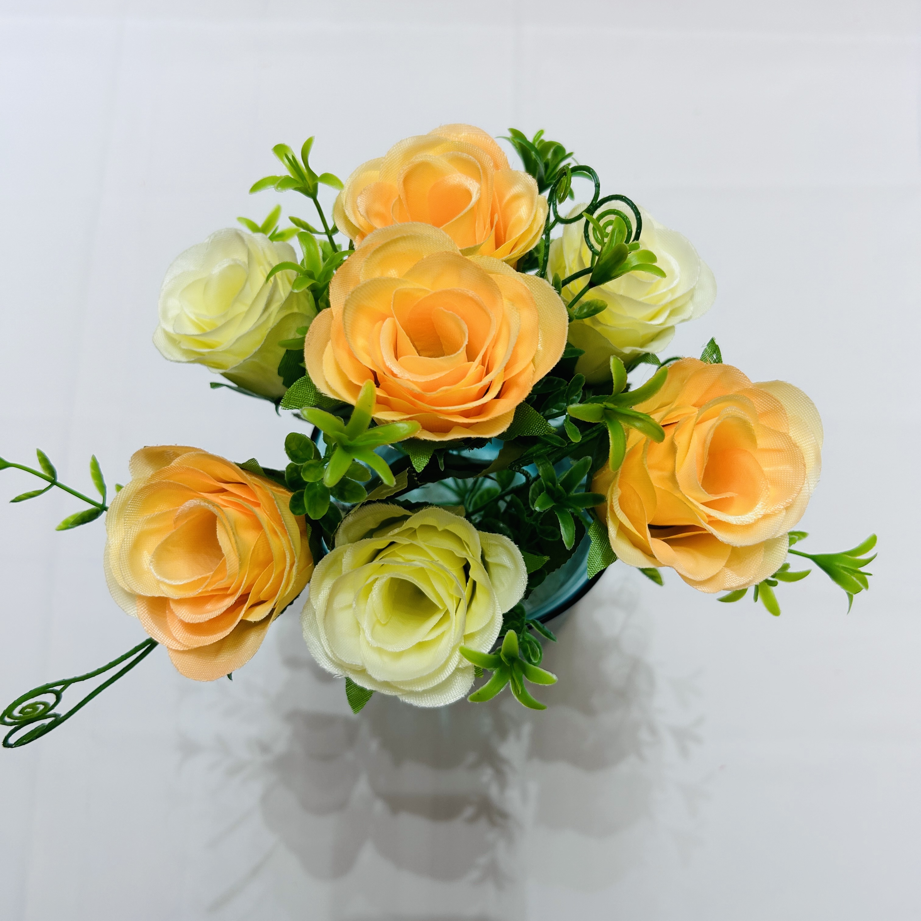 Wedding background decoration simulation roses 7 Acacia century rose table setting Chinese bridal bouquet 7 Acacia century rose bouquet School sports flower bouquet props e-commerce shooting props rose thumbnail