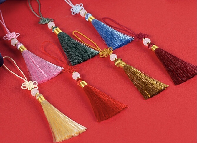 Tassel Tassel With Beads Ancient Fan Ice Silk Hanging Tassel Diy Handmade Material Accessories