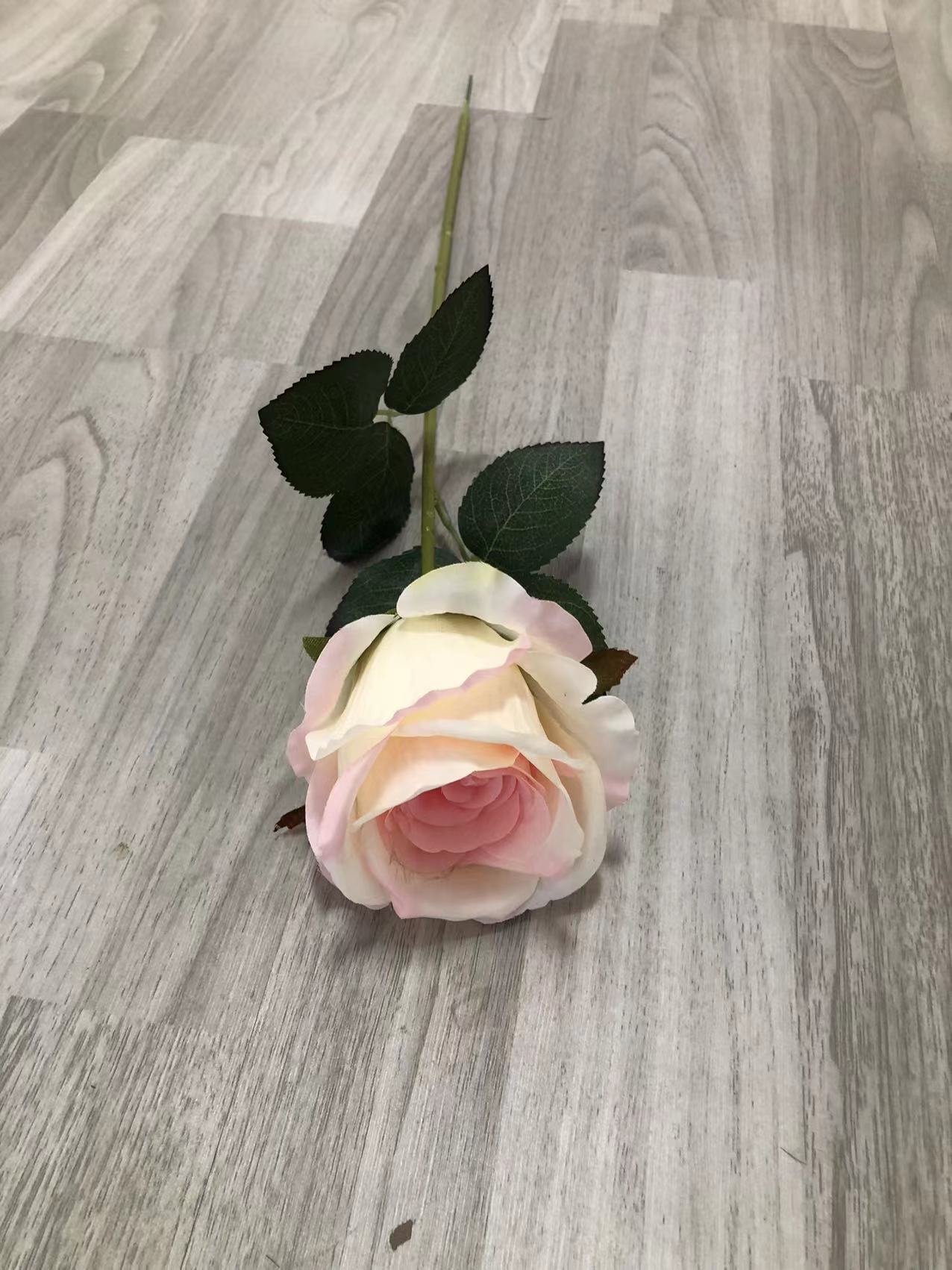 Fabric Decoration Simulation Flower Single Head Rose Western Wedding Background Wall Decoration Road Lead Flower Valentine's Day Gift Flower European Simulation Rose Bouquet Korean Realistic Valentine's Day Gift Bouquet Mother's Day Gift Bouquet details Picture