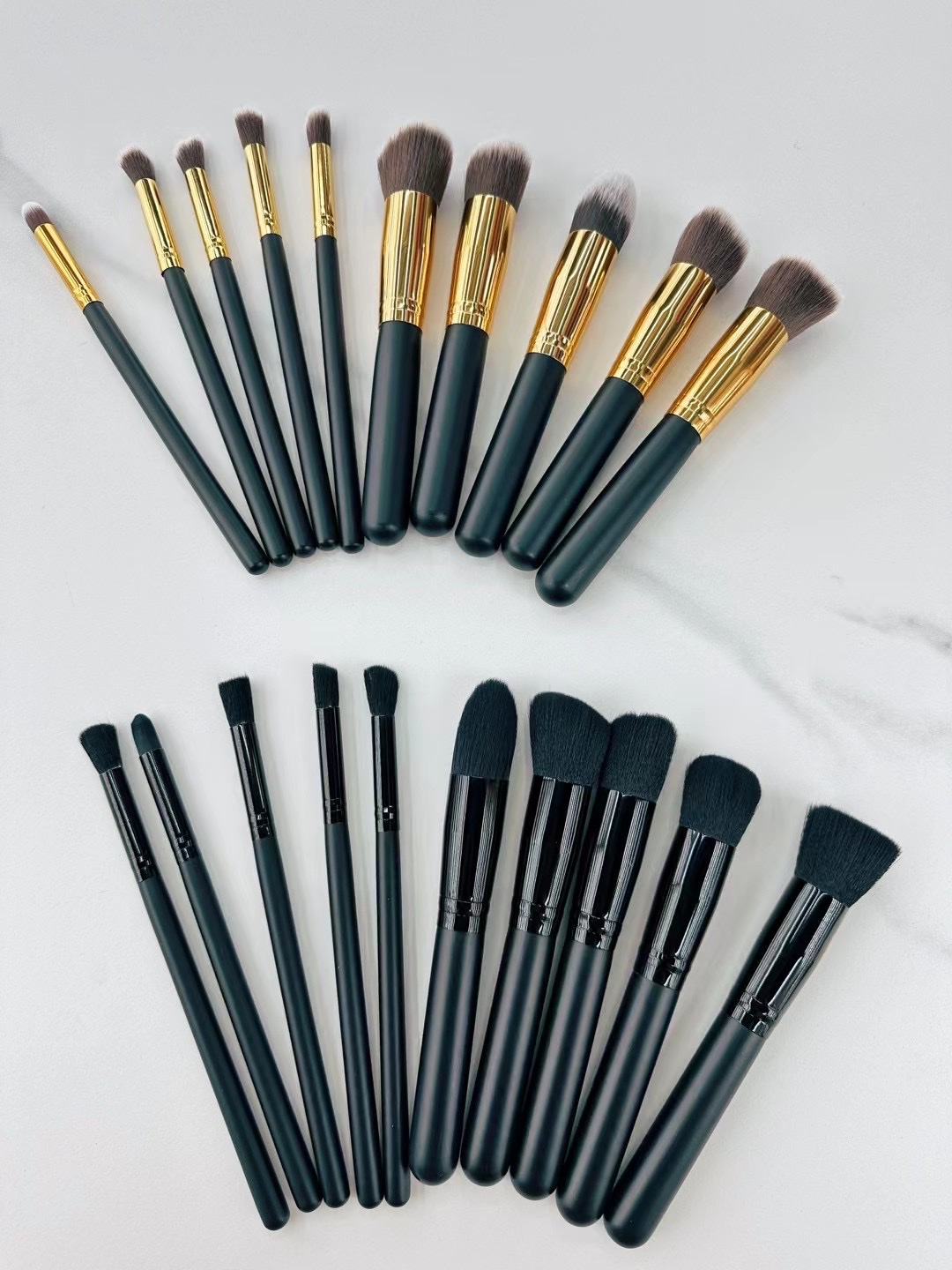High Quality 5 Large 5 Small Wooden Handle Set Brush Makeup Brush details Picture