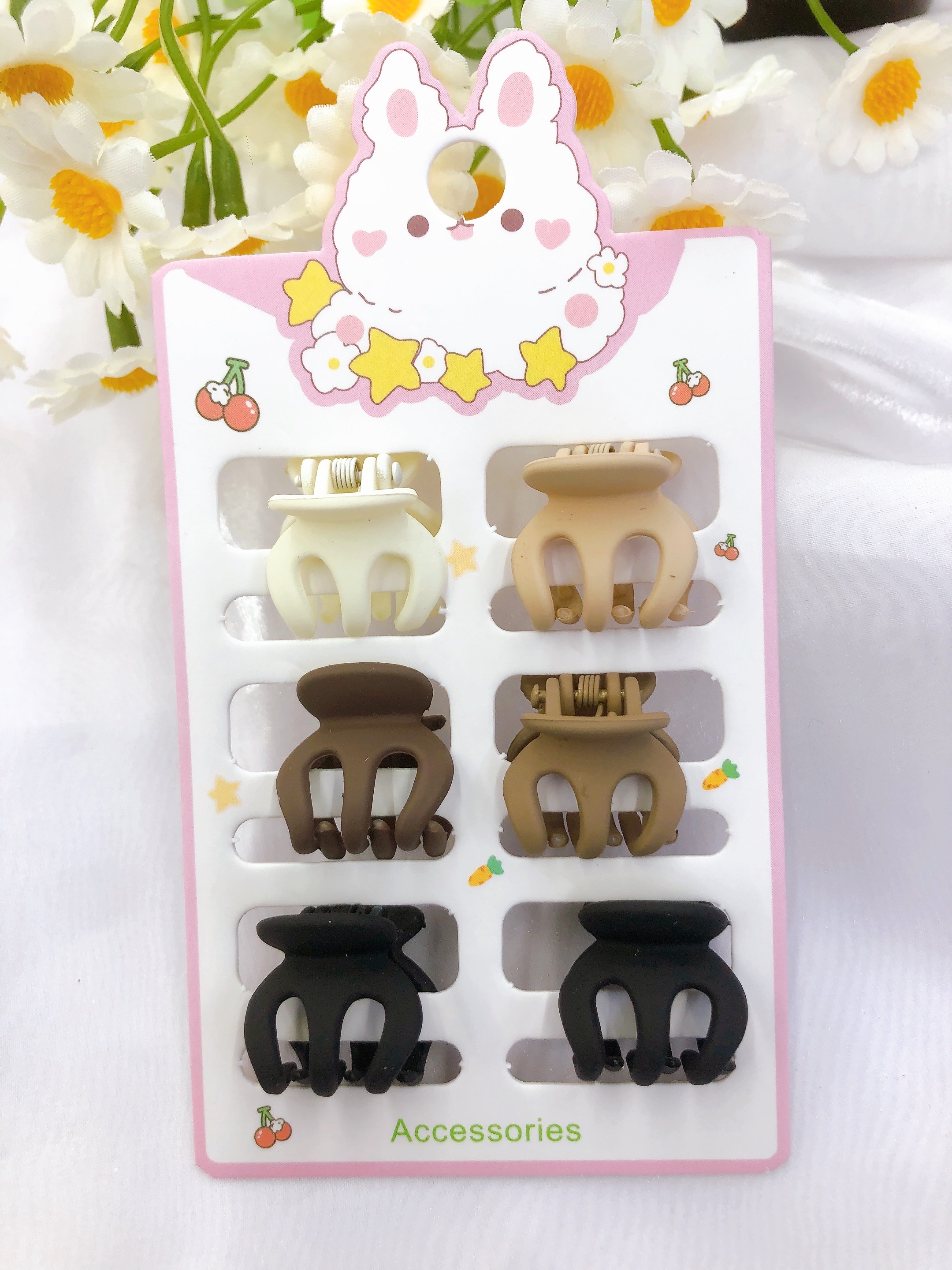 Korean 6-Card Mini Clip Jewelry Packaging Card Top Clip Side Clip Cardboard Accessories Hair Accessories Hanging Card Diy Item Picture