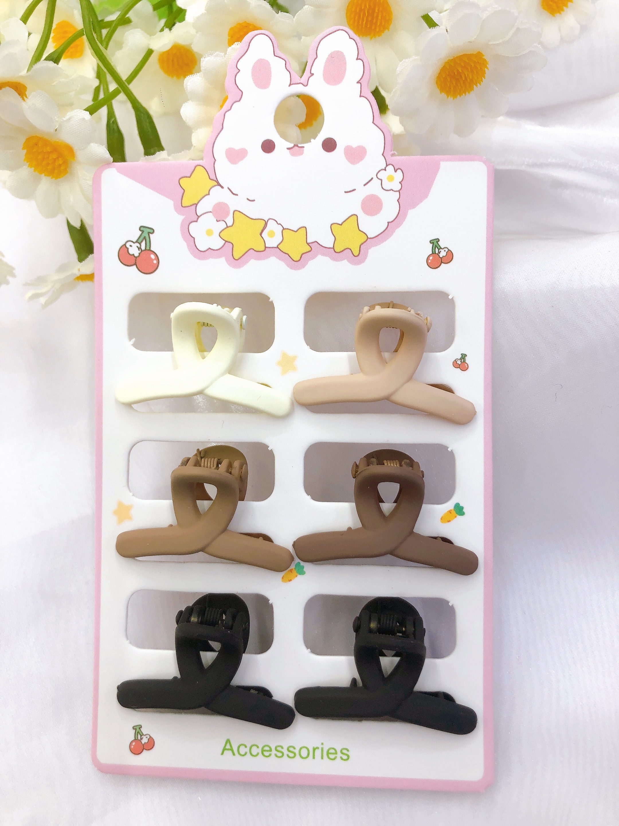 Korean 6-Card Mini Clip Jewelry Packaging Card Top Clip Side Clip Cardboard Accessories Hair Accessories Hanging Card Diy