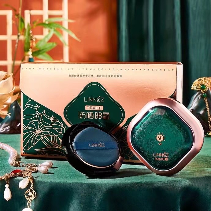 Linchinglan Fair Porcelain White Skin Sunscreen Bb Cream 🎀100% Inorganic Physical Sunscreen, Both Specification drawing