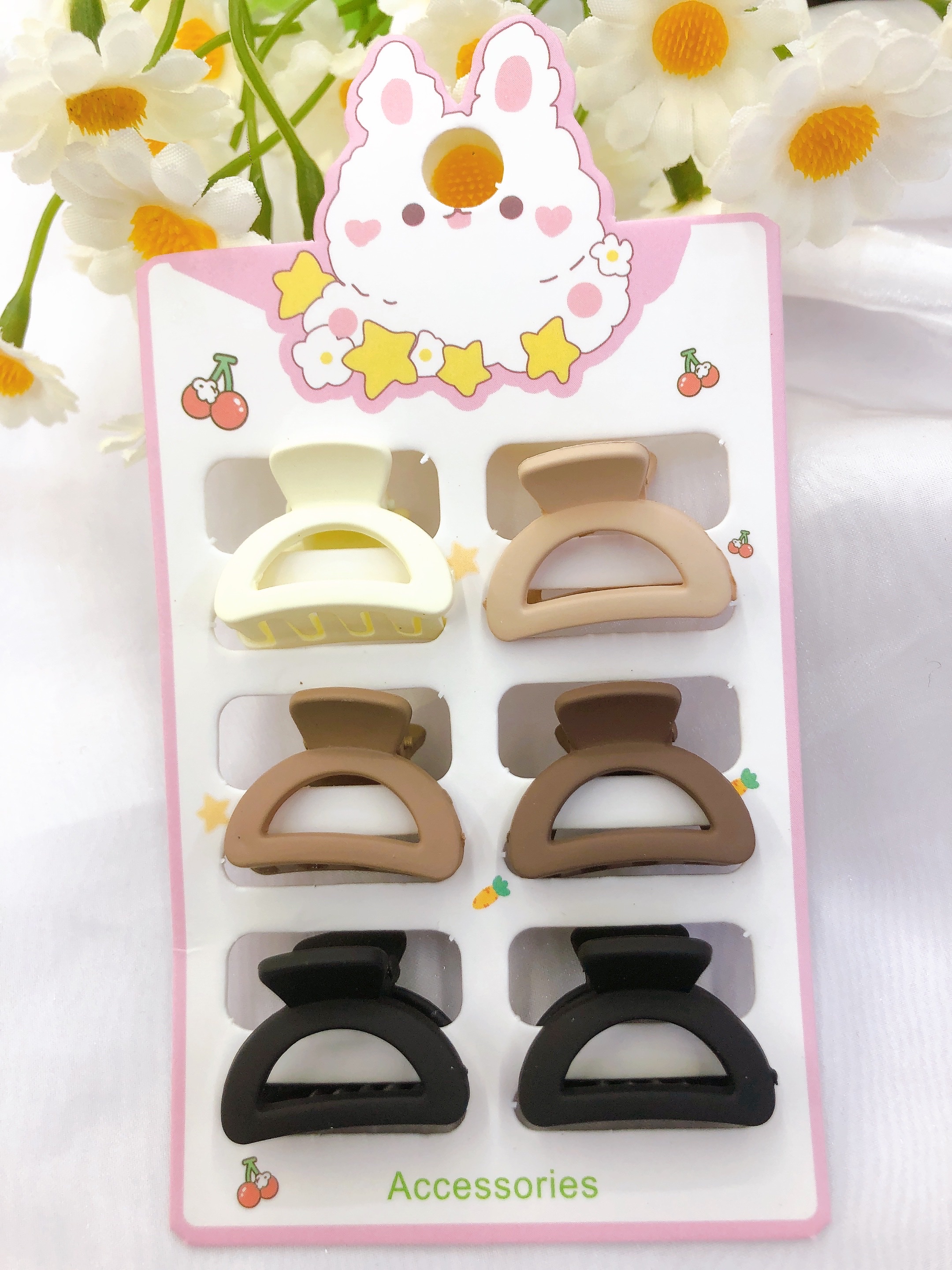 Korean 6-Card Mini Clip Jewelry Packaging Card Top Clip Side Clip Cardboard Accessories Hair Accessories Hanging Card Diy details Picture