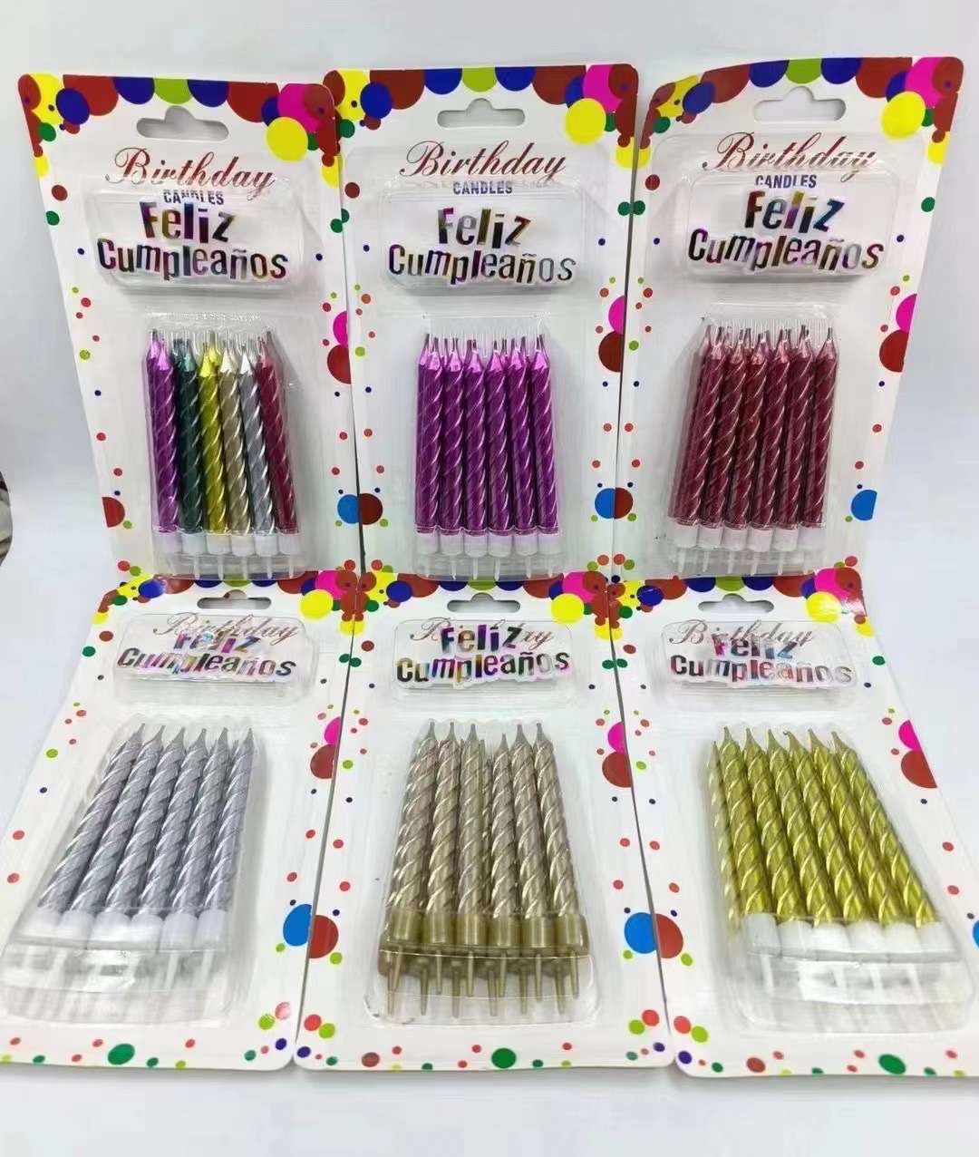Spanish Electroplated Birthday Candles full figure
