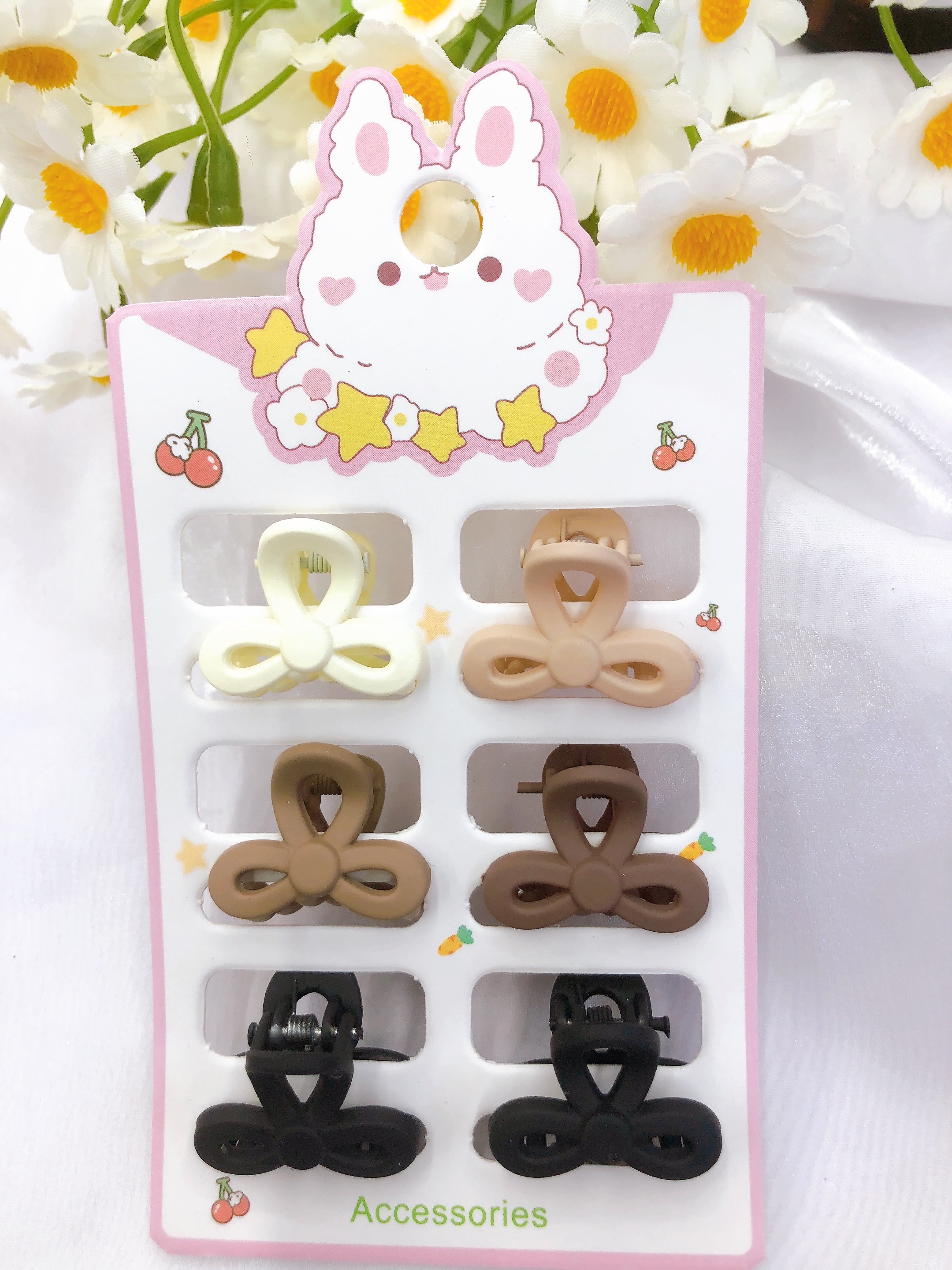 Korean 6-Card Mini Clip Jewelry Packaging Card Top Clip Side Clip Cardboard Accessories Hair Accessories Hanging Card Diy Application Scenario